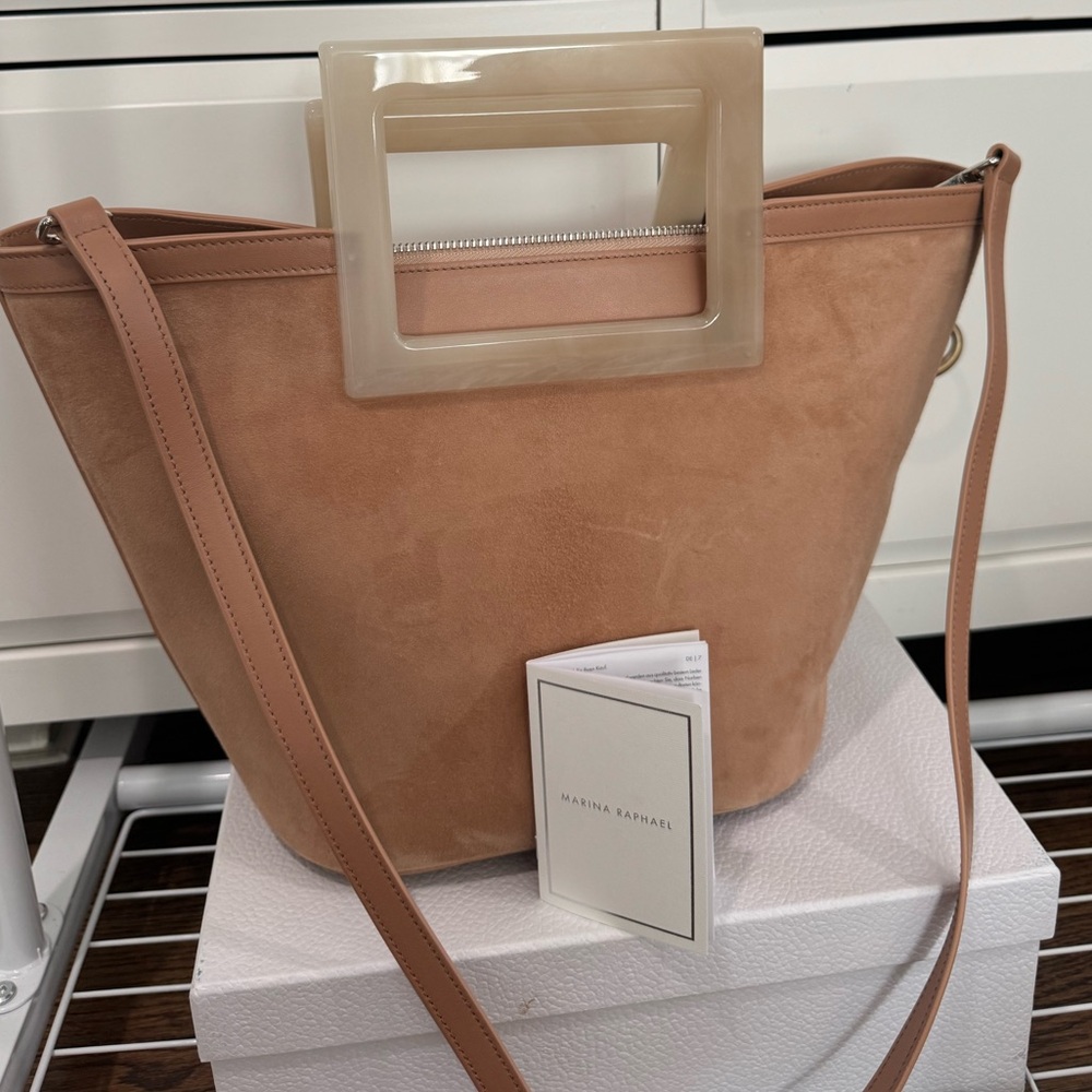 Marina Raphael Suede Tote Bag w. Crystals